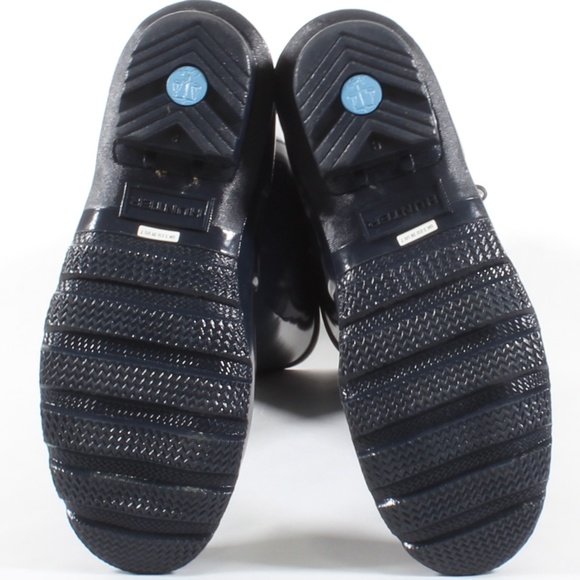 Hunter Women's Original Tall Gloss Rain Boots Navy - Picture 7 of 8